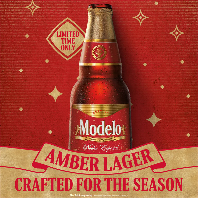 Modelo Noche Especial amber lager for the 2026 holiday season