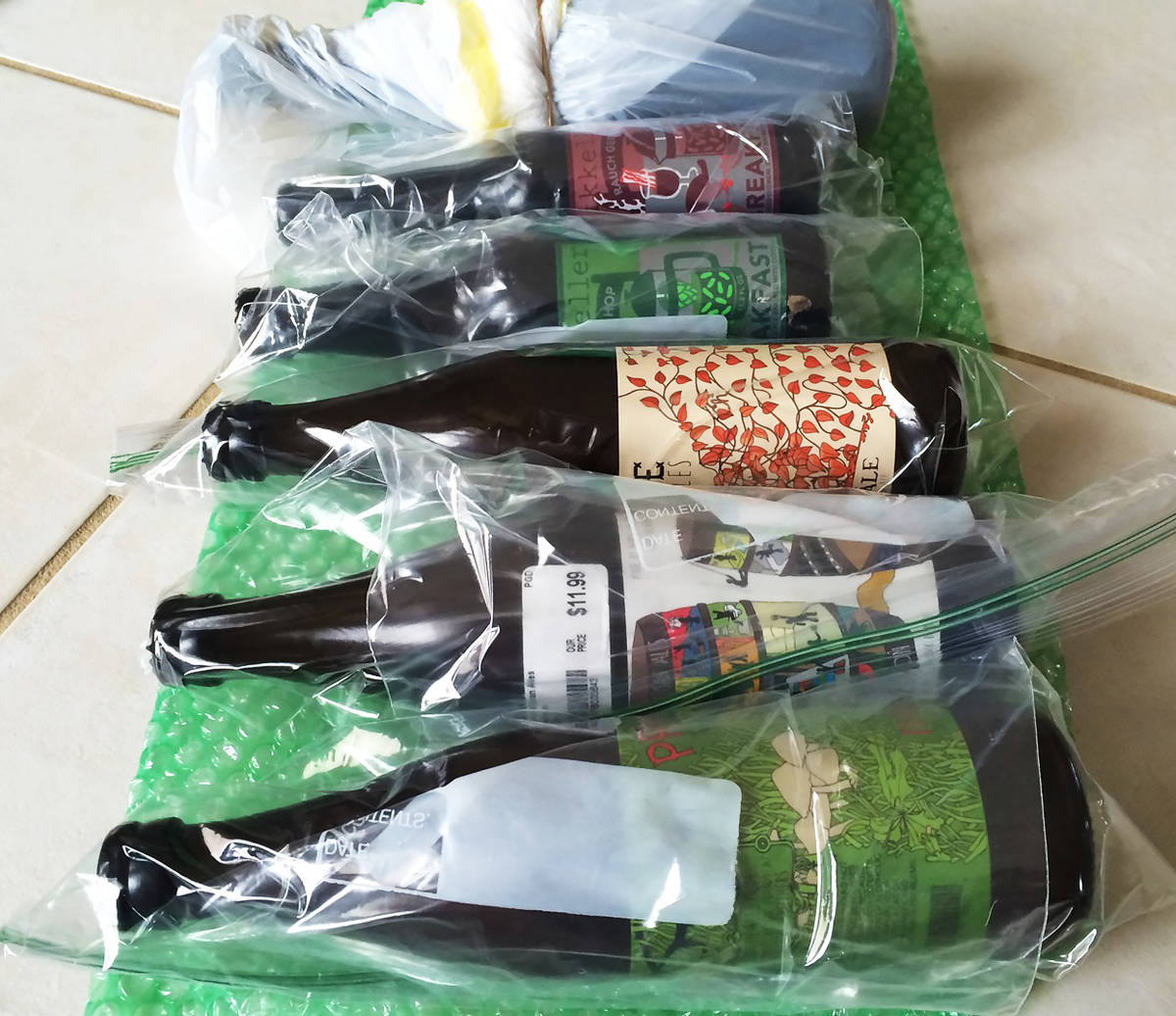bubble-wrapped beers for online trading