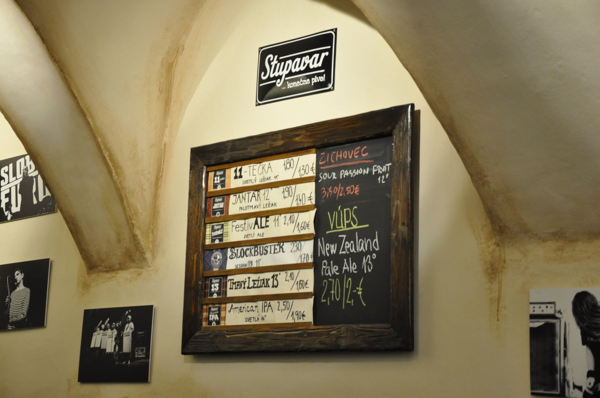 Beer selections sign