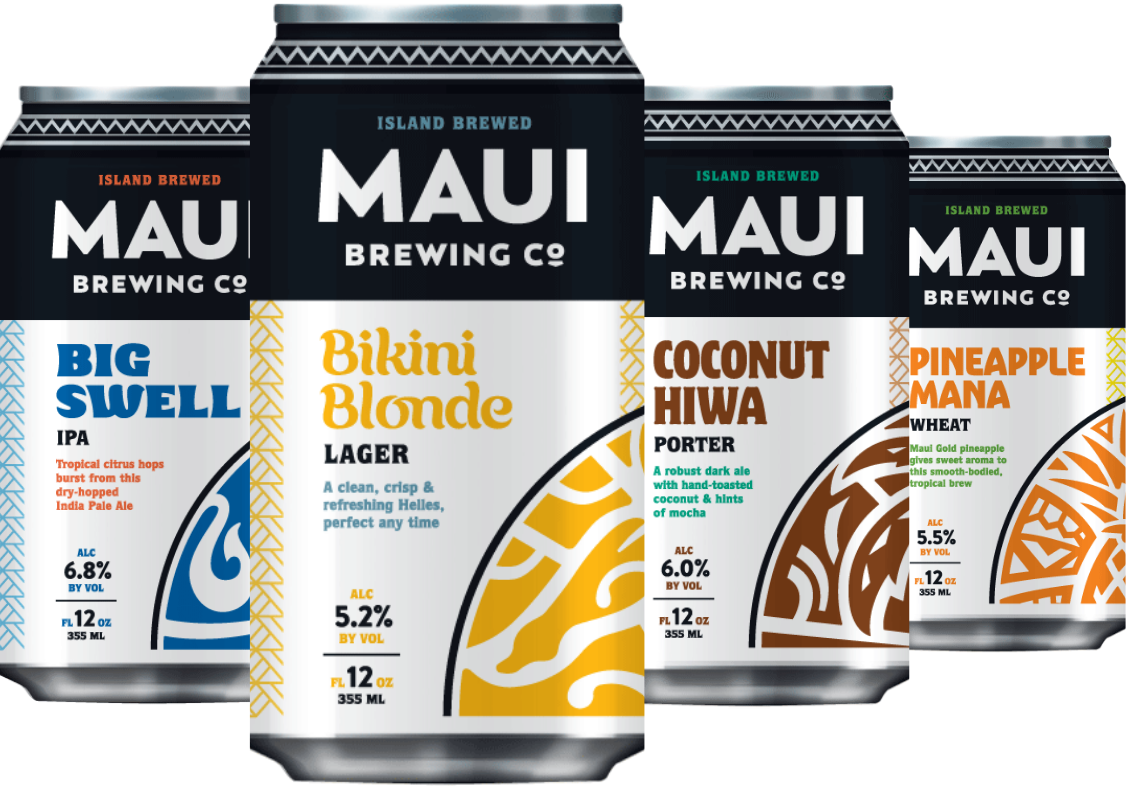 MAUI BREWING CO Coconut Hiwa circle label logo STICKER craft beer brewery Hawaii