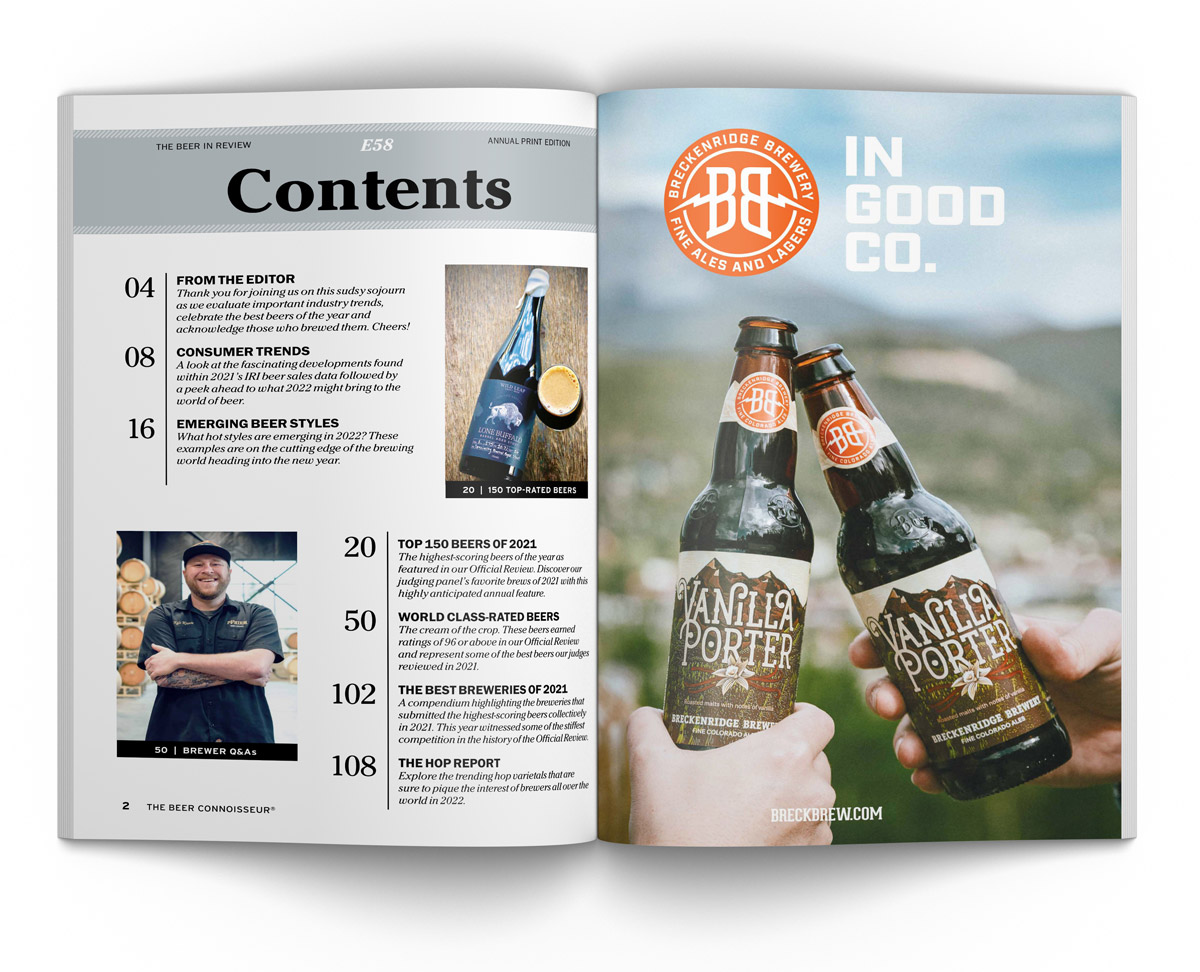 The Beer Connoisseur Magazine Full Page Adverisement