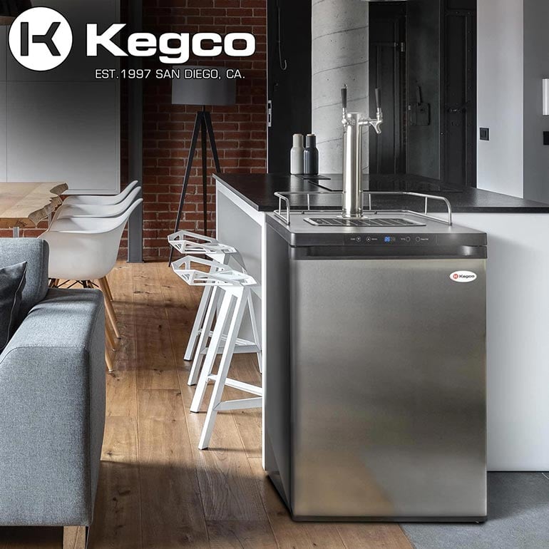Kegco K309SS-2 Dual Faucet Digital Kegerator