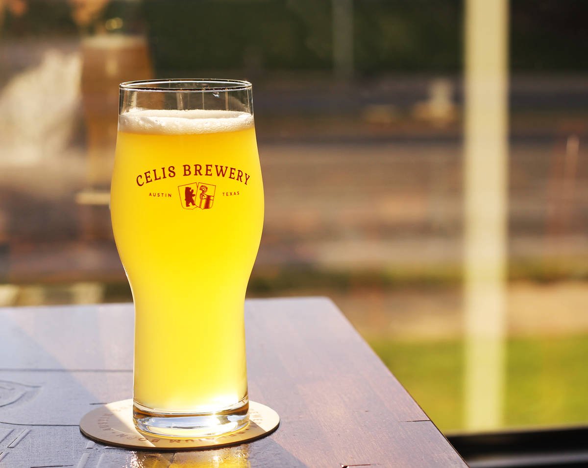 glass of Celis White from Celis Brewery