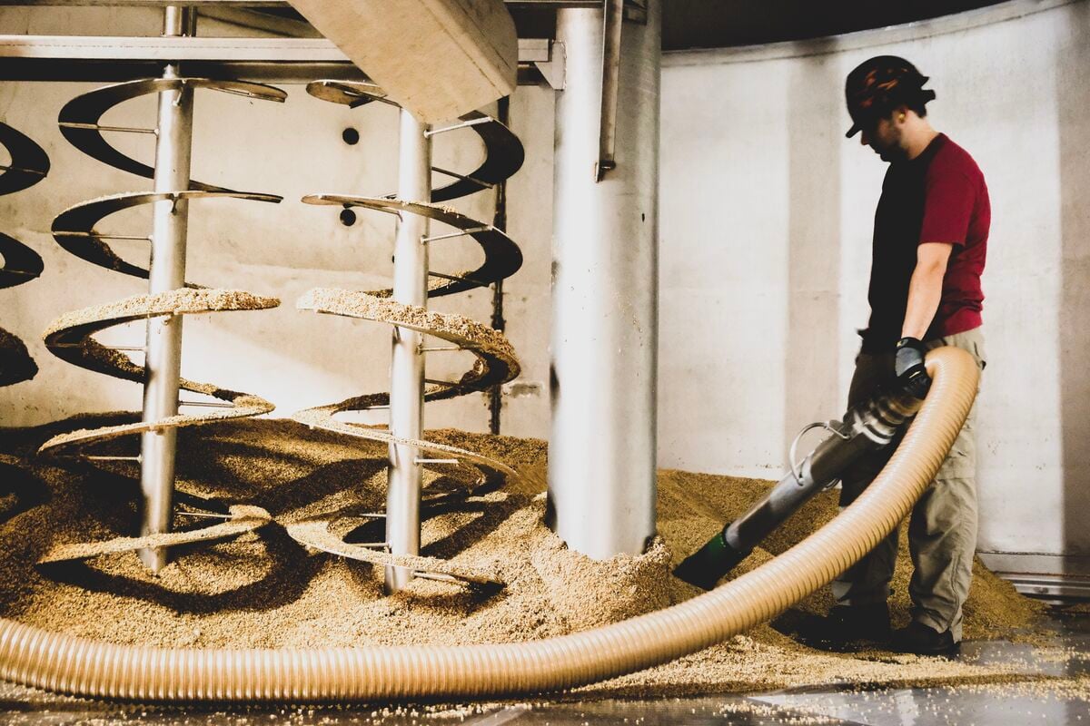 malt is processed via tubes