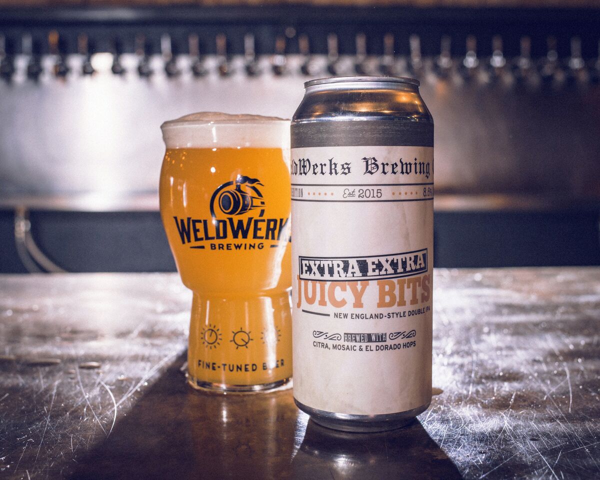 weldwerks extra extra juicy bits crowler with glass and tap handles