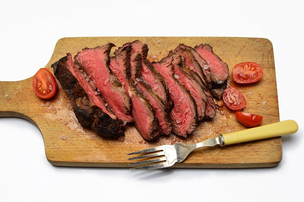 perfect roast beef on a cutting board
