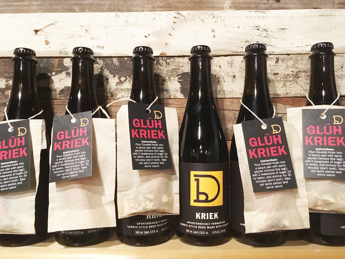 Dovetail Brewery started serving mulled beer in Christmas 2018 with the tart and refreshing Glühkriek