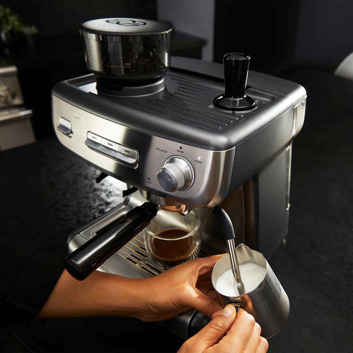 Calphalon PrecisionHeat Espresso Machine with Burr Mill Grinder