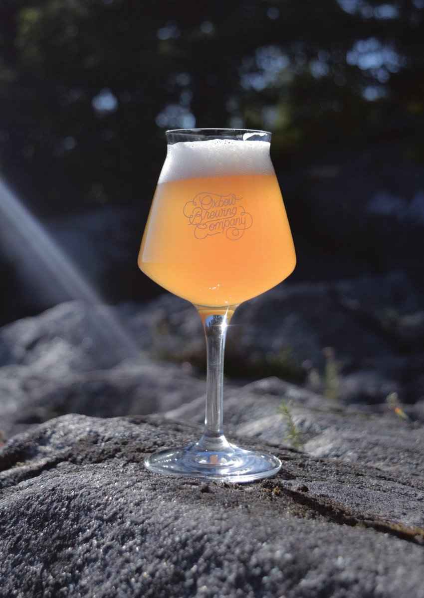 A glass of Arboreal, a “modern” Farmhouse Ale, brewed by Oxbow Brewing Co.
