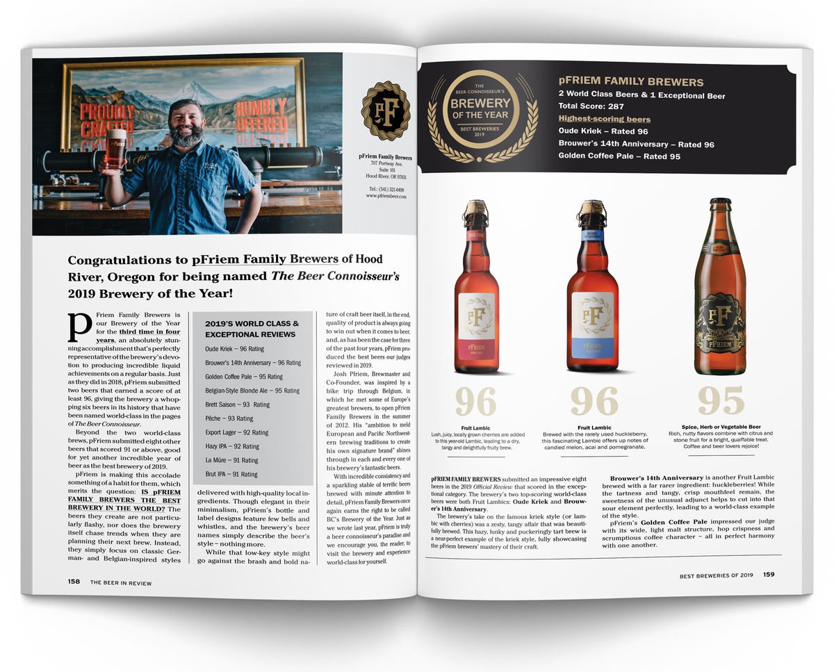 pFriem Family Brewers is Brewery of the Year 2019