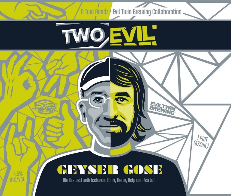 Two Roads Evil Twin Geyser Gose Beer Collaboration