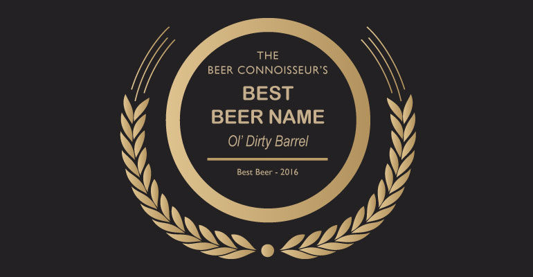 Best Beer Name of 2016 - Ol’ Dirty Barrel by Belching Beaver Brewing Co.