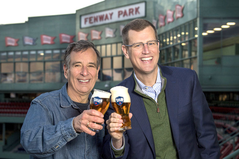Jim Koch with Sam Kennedy, President of the Boston Red Sox