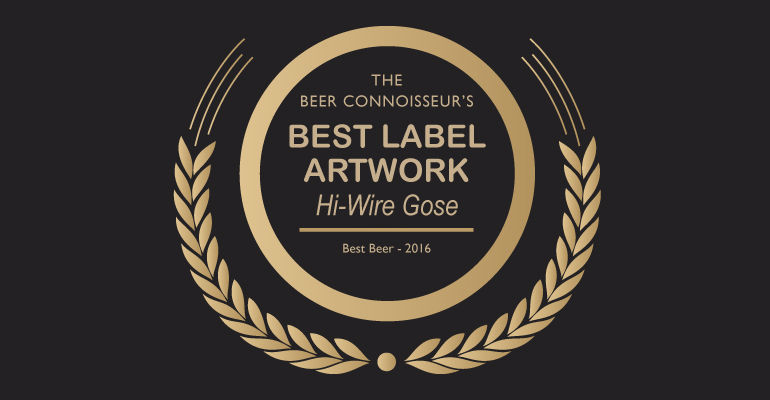 Best Beer Label Artwork of 2016 - Hi-Wire Gose by Hi-Wire Brewing Co.