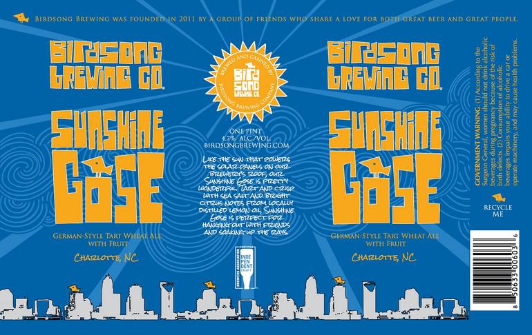 Birdsong Brewing Releases Sunshine Gose