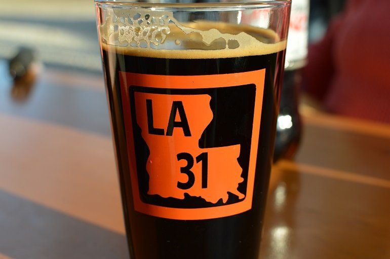 LA 31 Biere Noir, one of Bayou Teche's flagship beers. (Credit: Nora McGunnigle)