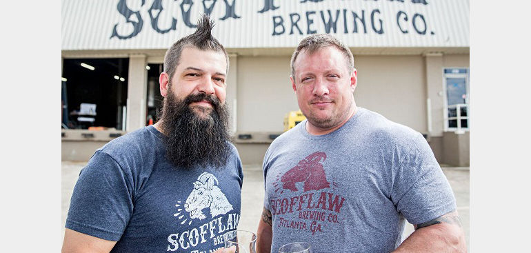 Scofflaw Brewing Co. founders Matt Shirah (left) and Travis Herman.