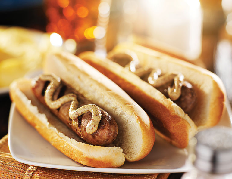 "Brat Dogs" and beer: A great way to make friends. 