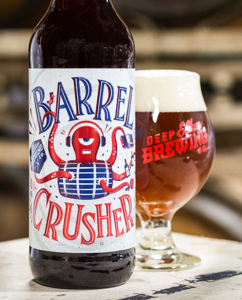 Deep Ellum Barrel Crusher American Strong Ale in WhistlePig Whiskey Barrels