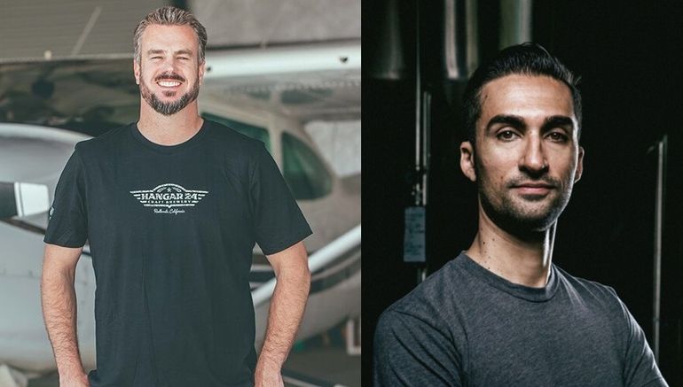 Hangar 24 Founder Ben Cook (left) and Brewery GM Armin Tchami (right)