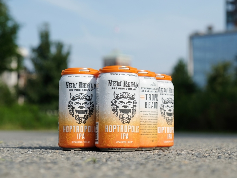 New Realm Brewing Unveils Hoptropolis IPA in Cans