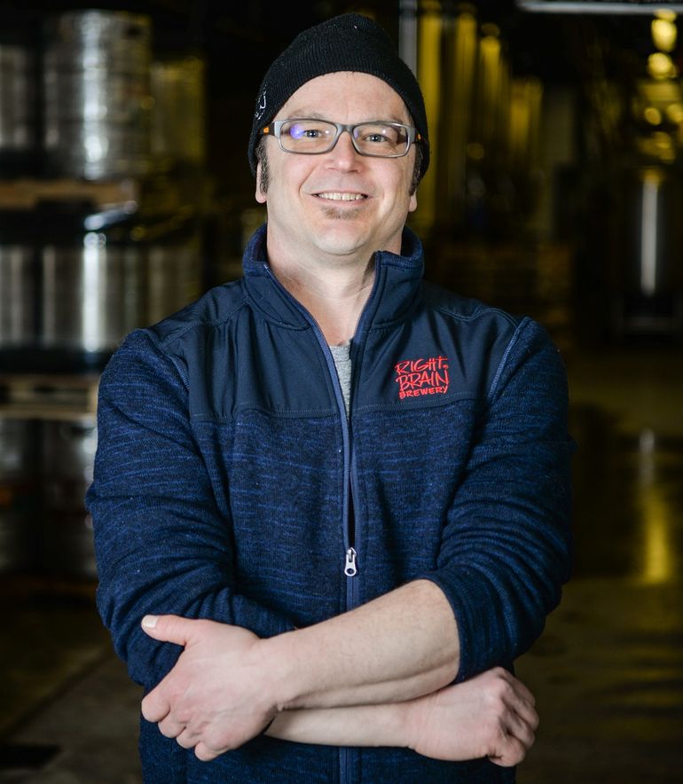 Right Brain Brewery brewmaster Russell Springsteen