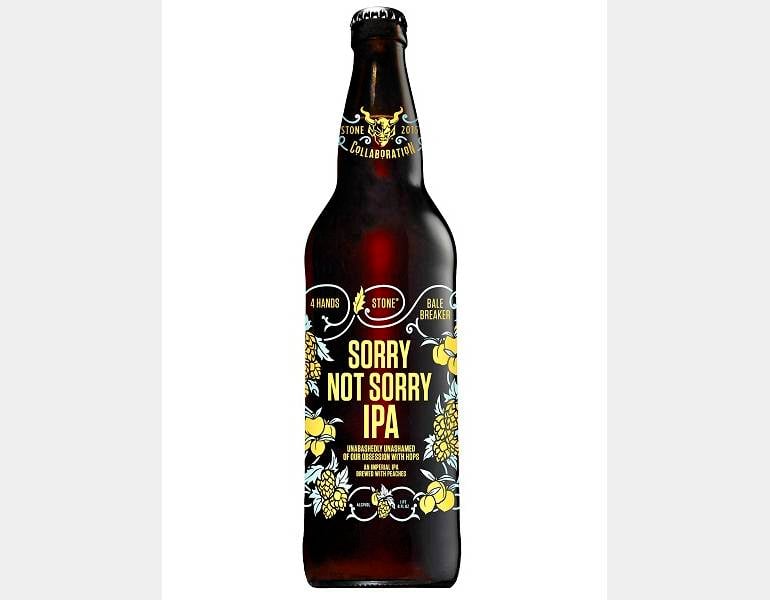 Sorry Not Sorry IPA by 4 Hands Brewing, Bale Breaker Brewing Co. and Stone Brewing Co.