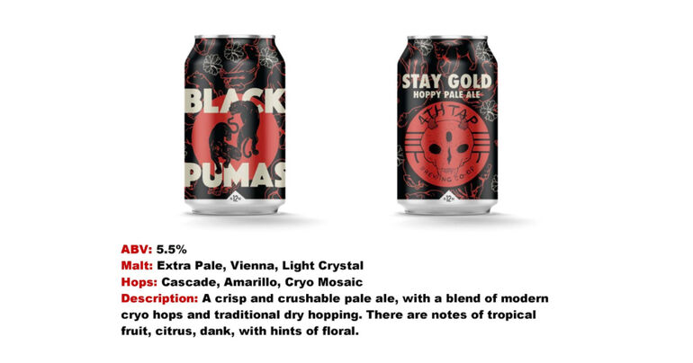 4th Tap Brewing Collaborates with Black Pumas on Stay Gold Hoppy Pale Ale