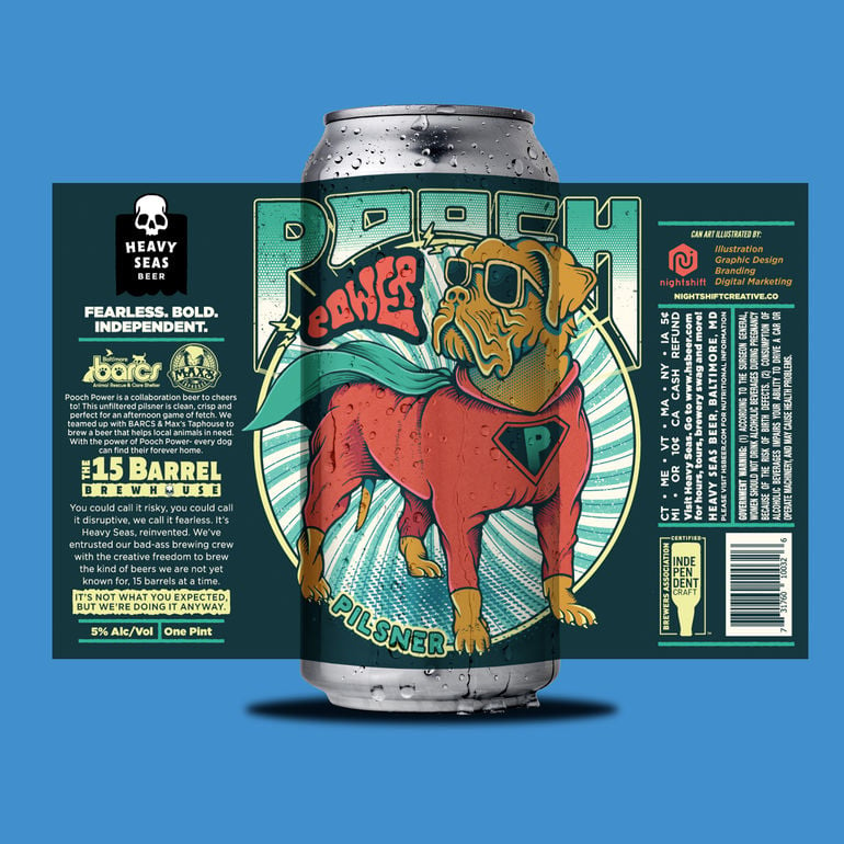 Heavy Seas Beer Collaborates with Max's Taphouse and BARCS on Pooch Power Pilsner