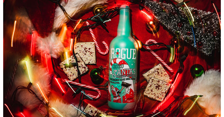 Rogue Ales & Spirits Announces 2020 Santa’s Private Reserve Peppermint Bark Milk Stout
