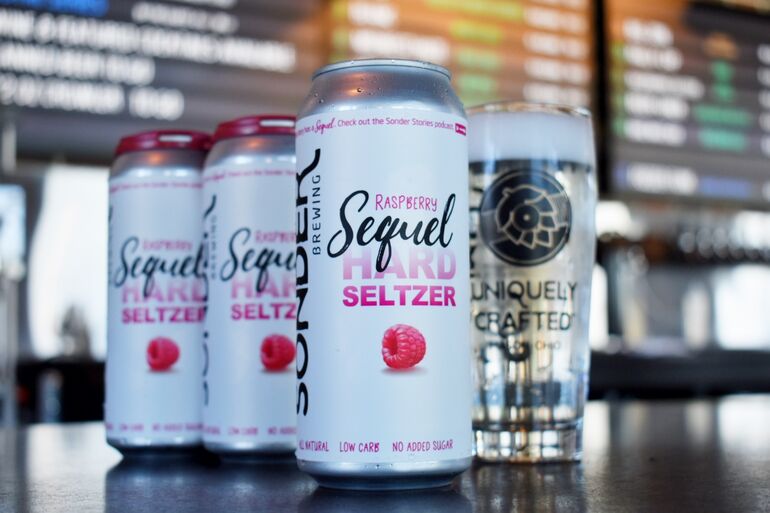 Sonder Brewing Unveils Raspberry Sequel Hard Seltzer in Cans