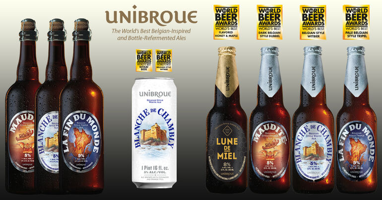 Unibroue Wins Eighteen Medals Including Five “World's Best Beer” at 2020 World Beer Awards
