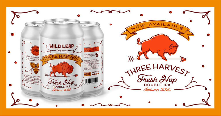Wild Leap Brew Co.'s Three Harvest Fall 2020 Features Cascade Hops