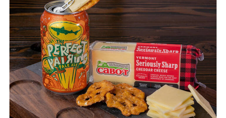 Dogfish Head Craft Brewery and Cabot Creamery Unveil The Perfect Pairing, a Beer Scientifically-Engineered to Pair with Cheddar Cheese