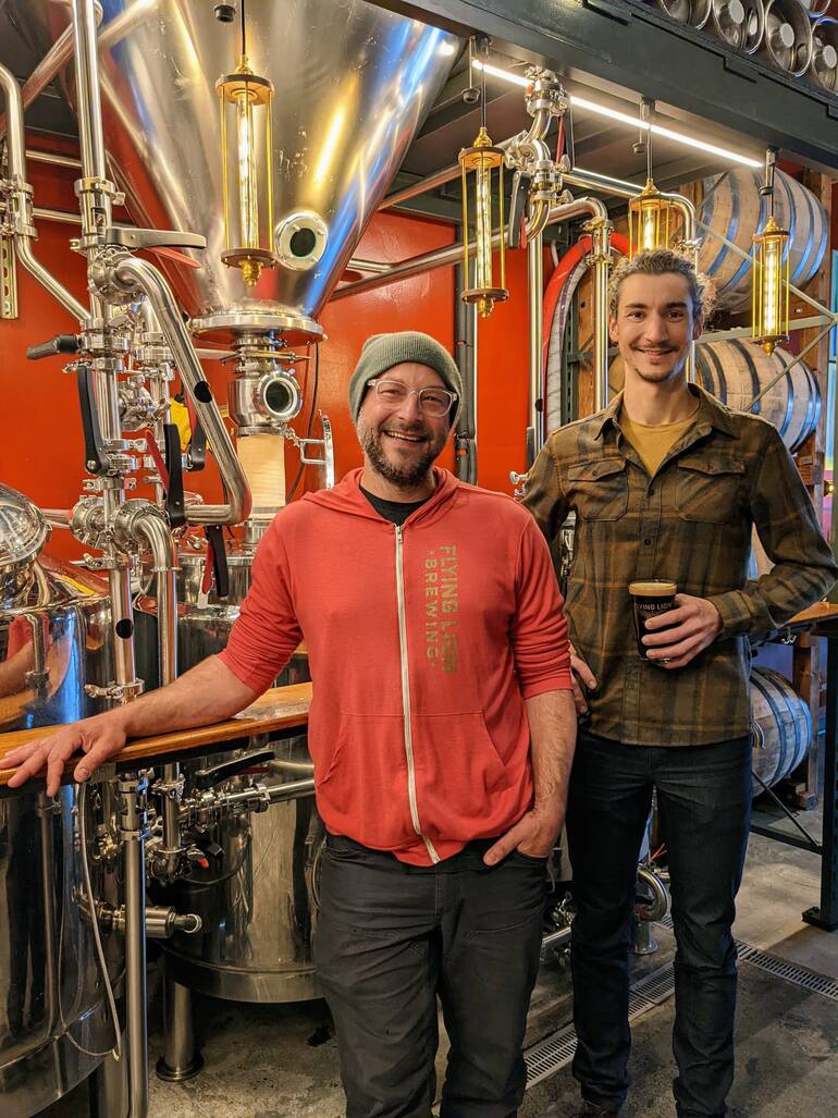 Flying Lion Brewing Head Brewer Andy Reimer and Production Manager Griffin Williams Talk Rye Stout