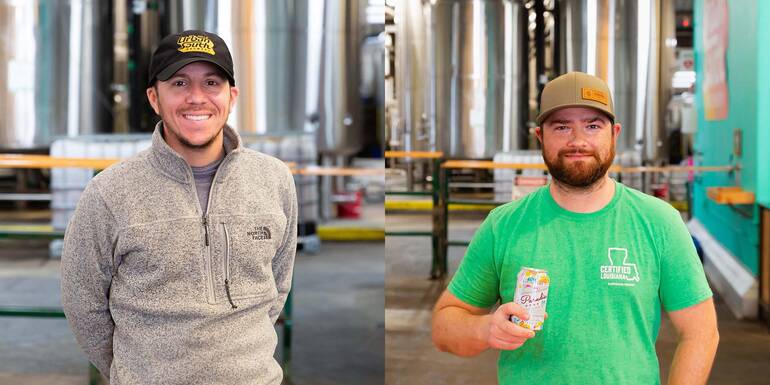 Urban South Brewery Head Brewer Alex Flores and Lead Brewer Eric Epps Talks Raspberry Flapjack