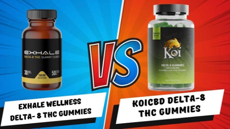 KoiCBD VS Exhale Wellness Delta-8 THC Gummies
