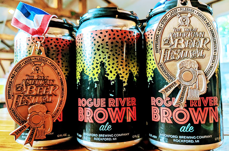 Rockford Brewing Co. Debuts Rogue River Brown in Cans