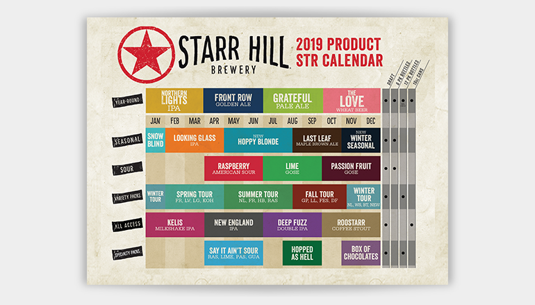 Starr Hill Brewery Unveils 2019 Beer Release Calendar