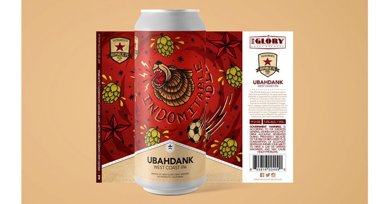 Sacramento Republic FC of MLS Announce Winning Fan Can Design of New Glory Craft Brewery's Ubahdank IPA