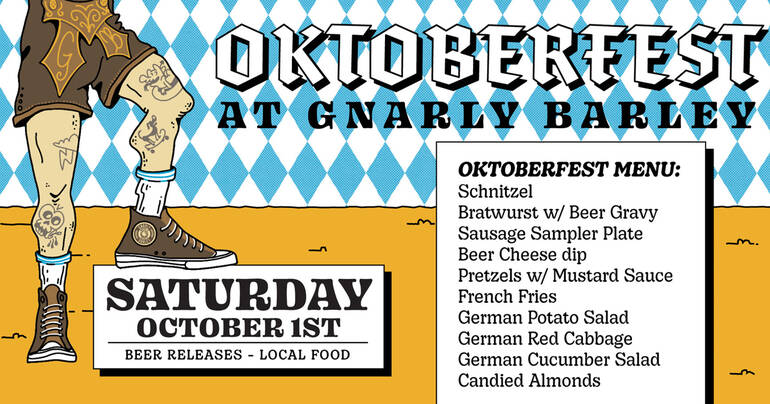 Gnarly Barley's Oktoberfest Celebration Set for October 1