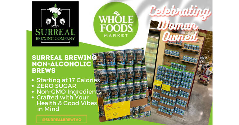 Whole Foods Market Celebrates Woman-Owned Non-Alcoholic Craft Beer Brand Surreal Brewing