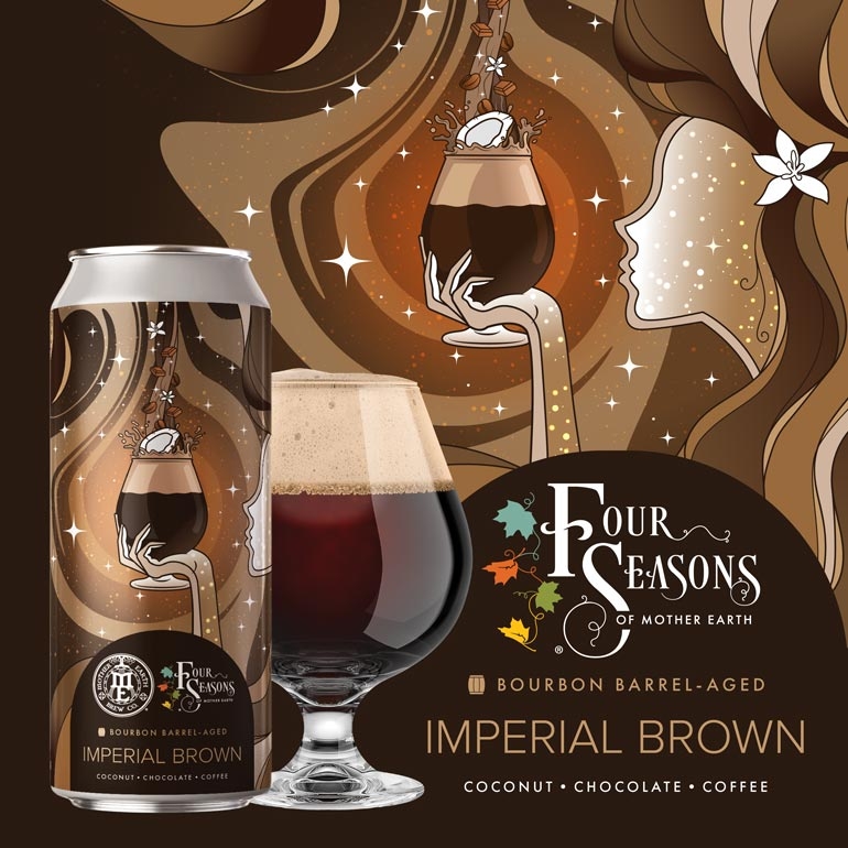 Mother Earth Brew Co. Unveils Refreshed Packaging and Spring ’24 BBA Imperial Brown to Mark Ten Years of Four Seasons Tradition