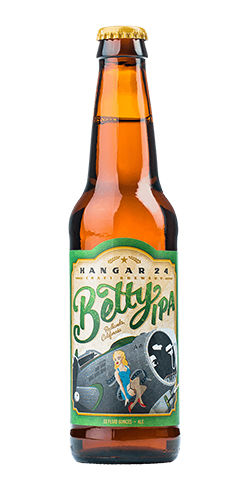 Beer Breweriana Coaster ~ HANGAR 24 Betty IPA ~ Redlands CALIFORNIA ~ Jet Woman 