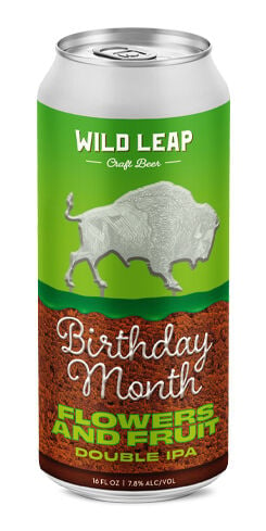 Birthday Month Flowers and Fruit Double IPA Wild Leap Brew Co.