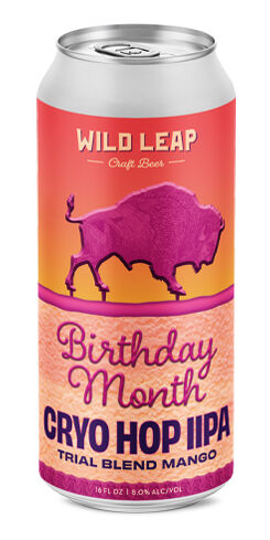Birthday Month Mango Cryo Hop IIPA, Wild Leap Brew Co.