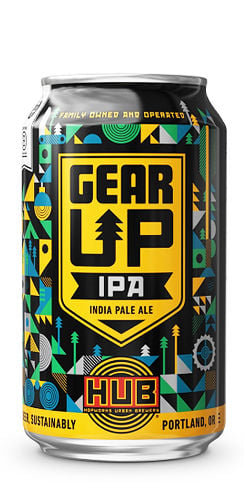 HUB Hopworks Urban Brewery Gear UP IPA beer