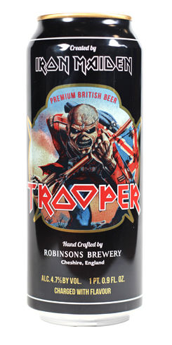 Genuine Not Copy! Trooper Beer Mat Sun & Steel Iron Maiden Robinson's 