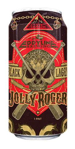 Jolly Roger Black Lager Eddyline Brewing