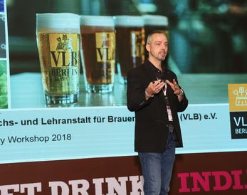 Jan biering from VLB Berlin conducting a workshop at Craft Drinks India on Principals of Sensory